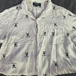 Playboy monogram button down tee